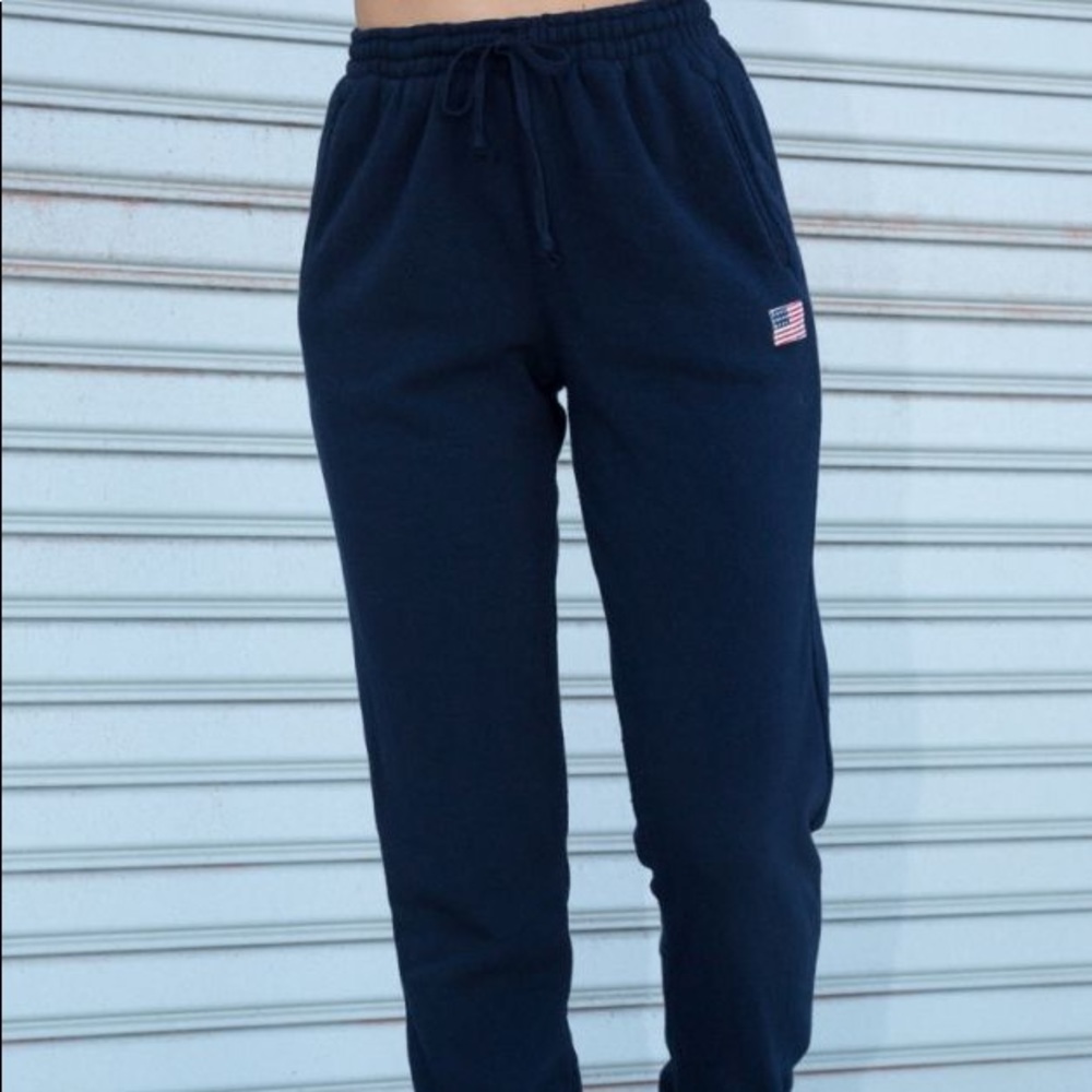 BRANDY MELVILLE ROSA USA FLAG SWEATPANTS